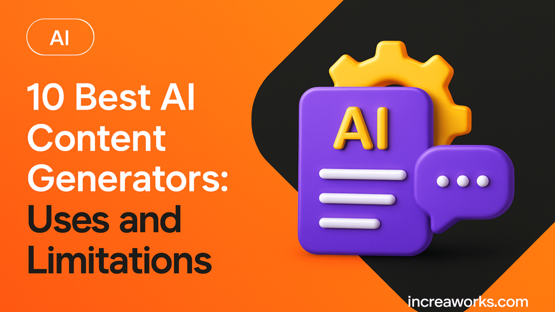 10 Best AI Content Generators: Uses and Limitations